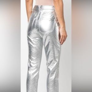 Silver metallic pants- Diesel